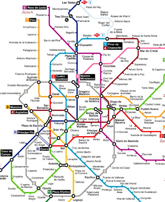 estudiar en madrid mapa de metro